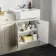 Monaco Chalk White Combination Vanity Traditional Basin and Seattle Toilet 1500mm