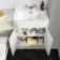 Monaco Chalk White Combination Vanity Traditional Basin with Marble Top & Atlanta Toilet 1200mm