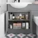 Quartz Stone Grey Combination Vanity Basin and Denver Toilet 1150mm - Black Accents