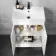 Avon Gloss White Basin Vanity 600mm - Black Accents