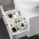 Avon Gloss White Wall Hung Drawer Vanity with Oval Counter Top Basin 600mm - Black Accents