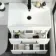Avon Gloss White Basin Drawer Vanity and Back To Wall Toilet Unit 1100mm (Excludes Toilet) - Black Accents