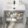 Avon Stone Grey Basin Vanity 800mm - Black Accents