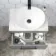 Avon Stone Grey Wall Hung Drawer Vanity with Marble Top & Oval Counter Top Basin 600mm - Black Accents