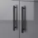 Avon Stone Grey Basin Vanity and Back To Wall Unit 1300mm - Black Accents