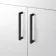 Harper Gloss White Vanity with Semi Recessed Basin 600mm - Black Accents