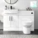 Harper Gloss White Combination Vanity Basin with Marble Top & Miami Toilet 1200mm - Black Accents