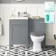 Bermuda Dove Grey Combination Vanity Basin and Hudson Toilet with Wooden Seat 1000mm