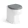 Monaco Dove Grey Combination Vanity Traditional Basin and Hudson Toilet with Wooden Seat 1500mm