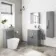 Avon & Trent Stone Grey Slimline Back To Wall Unit and Boston Toilet