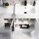 Harper Gloss White Combination Vanity Basin and Boston Toilet 1500mm - Black Accents