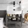 Harper Charcoal Elm Combination Vanity Basin and Boston Toilet 1200mm - Black Accents - Right Handed