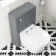 Bermuda Dove Grey Combination Vanity Basin and Boston Toilet 1300mm