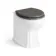 Monaco Graphite Grey Combination Vanity Traditional Basin with Marble Top & Hudson Toilet with Wooden Seat 1200mm