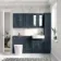 Monaco Inky Blue Combination Vanity Basin and Boston Toilet 1500mm