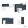 Monaco Inky Blue Combination Vanity Traditional Basin and Boston Toilet 1500mm