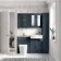 Monaco Inky Blue Combination Vanity Traditional Basin with Marble Top & Boston Toilet 1200mm