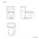 Traditional Chalk White Slimline Back To Wall Unit and Hudson Toilet with Wooden Seat
