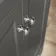Bermuda Graphite Grey Combination Vanity Basin and Hudson Toilet with Wooden Seat 1100mm