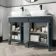 Bermuda Inky Blue Vanity with Marble Top & Curved Counter Top Basin 1200mm