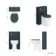 Bermuda Traditional Inky Blue Slimline Back To Wall Unit and Hudson Toilet with Wooden Seat