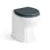 Bermuda Inky Blue Combination Vanity Basin and Hudson Toilet with Wooden Seat 1100mm