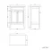 Bermuda Dove Grey Cabinet 600mm Excludes Counter Top Basin - Brushed Brass Accents