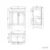 Bermuda Dove Grey Cabinet 600mm Excludes Counter Top Basin - Brushed Brass Accents
