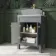 Bermuda Dove Grey Cabinet with Marble Top 600mm Excludes Counter Top Basin - Brushed Brass Accents