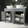 Bermuda Dove Grey Vanity with Marble Top & Oval Counter Top Basin 1200mm - Brushed Brass Accents