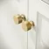 Bermuda Chalk White Cabinet with Marble Top 800mm Excludes Counter Top Basin - Brushed Brass Accents