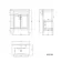 Bermuda Graphite Grey Basin Vanity 600mm - Brushed Brass Accents