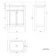 Bermuda Graphite Grey Vanity with Marble Top & Curved Counter Top Basin 600mm - Brushed Brass Accents