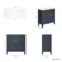 Bermuda Inky Blue Cabinet with Marble Top 800mm Excludes Counter Top Basin - Brushed Brass Accents