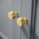 Monaco Dove Grey Combination Vanity Traditional Basin with Marble Top 1500mm (Excludes Pan & Cistern) - Brushed Brass Accents