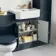 Monaco Inky Blue Traditional Basin Vanity 600mm - Brushed Brass Accents