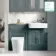 Monaco Midnight Green Combination Vanity Basin and Boston Toilet 1200mm