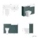 Monaco Midnight Green Combination Vanity Basin with Marble Top & Atlanta Toilet 1200mm