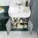 Monaco Midnight Green Combination Vanity Traditional Basin and Seattle Toilet 1500mm