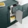 Monaco Midnight Green Combination Vanity Traditional Basin and Seattle Toilet 1500mm