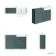 Monaco Midnight Green Traditional Basin Vanity and Back To Wall Unit 1200mm (Excludes Pan & Cistern) - Brushed Brass Accents