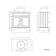 Lucia Chalk White Vanity with Oak Effect Top & Round Counter Top Basin 840mm - Brushed Brass Accents