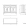 Lucia Graphite Grey Cabinet with Marble Top 1200mm (Excludes Counter Top Basins) - Brushed Brass Accents
