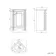 Lucia Dove Grey Corner Basin Vanity 400mm - Brushed Brass Accents