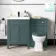 Bermuda Midnight Green Combination Vanity Basin and Hudson Toilet with Wooden Seat 1100mm