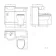 Quartz Stone Grey Combination Vanity Basin and Seattle Toilet 950mm - Black Accents