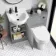 Quartz Stone Grey Combination Vanity Basin and Denver Toilet 950mm - Black Accents