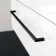 Elba Gloss White Wall Hung Drawer 800mm Excludes Counter Top Basin - Black Accents