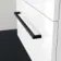 Elba Gloss White Double Wall Hung Drawer Vanity with Marble Top & Curved Basin 1200mm - Black Accents