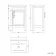Bermuda Dove Grey Basin Vanity 500mm - Brass Knurled Handles